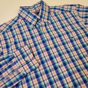 Vineyard Vines Slim Fit Tucker Shirt Long Sleeve Button Down Pastel Plaid Mens S
